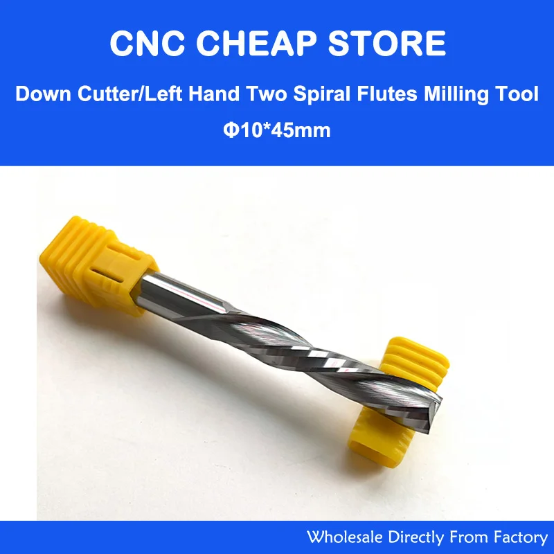 

HQ AAA 10x45MM Up & Down Cut 2 Flute Double Spiral Carbide CNC Mill Tool,CNC Milling Cutter,Woodworking Cutting Tools Router Bit