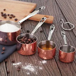 Small copper pot cooking piece hand pot sand stainless steel copper plated rose gold small juice pot pot milk pot iron plate cui