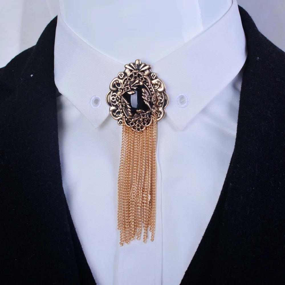 New Free Shipping fashion Men\'s male female Headdress Korean Medal women couple tassel brooch tie pattern retro baroque palace