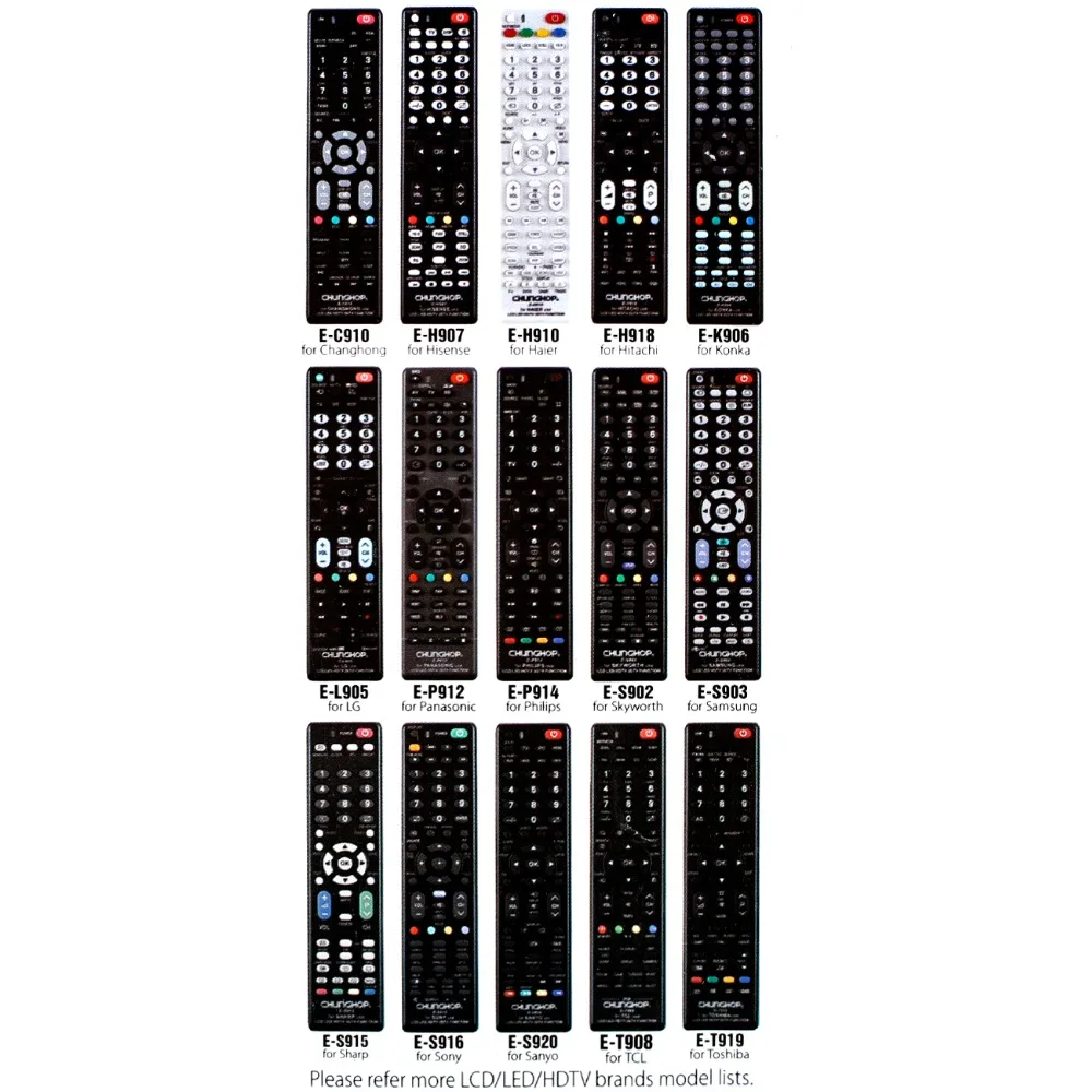 جهاز التحكم عن بعد Chunghop E-P914 لاستخدام Philips LCD LED HDTV 3DTV توافق فائق Chunghop