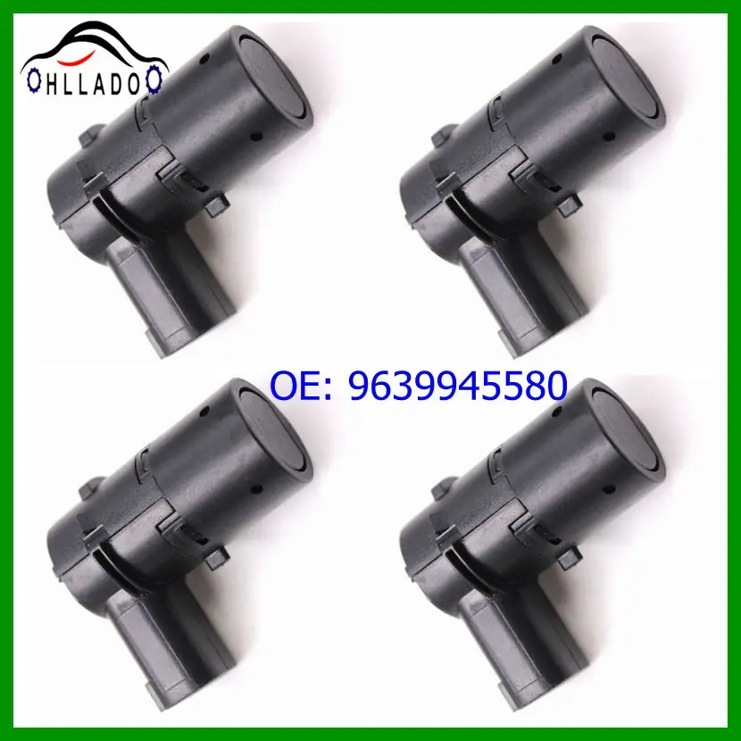 4PCS HLLADO Auto Park Sensor Aid Radar Sensor PSA 9639945580 PSA9639945580 PDC Parking Sensor for Peugeot 607 807 Citroen C5