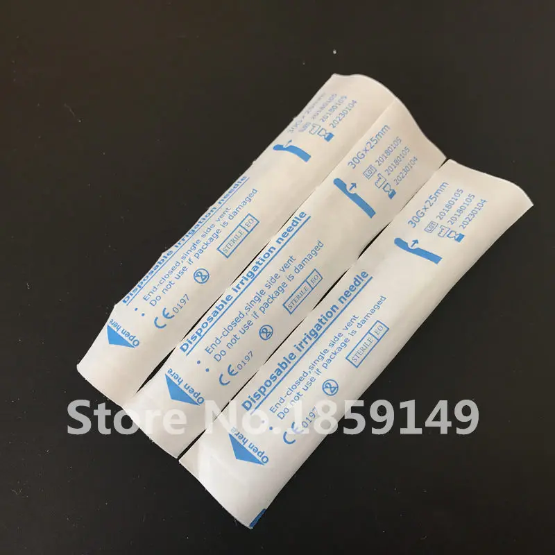 Agulha de Irrigação Dental Endo, Endo End-Closed Side Hole, Pacote Único, 25Ga, 100Pcs