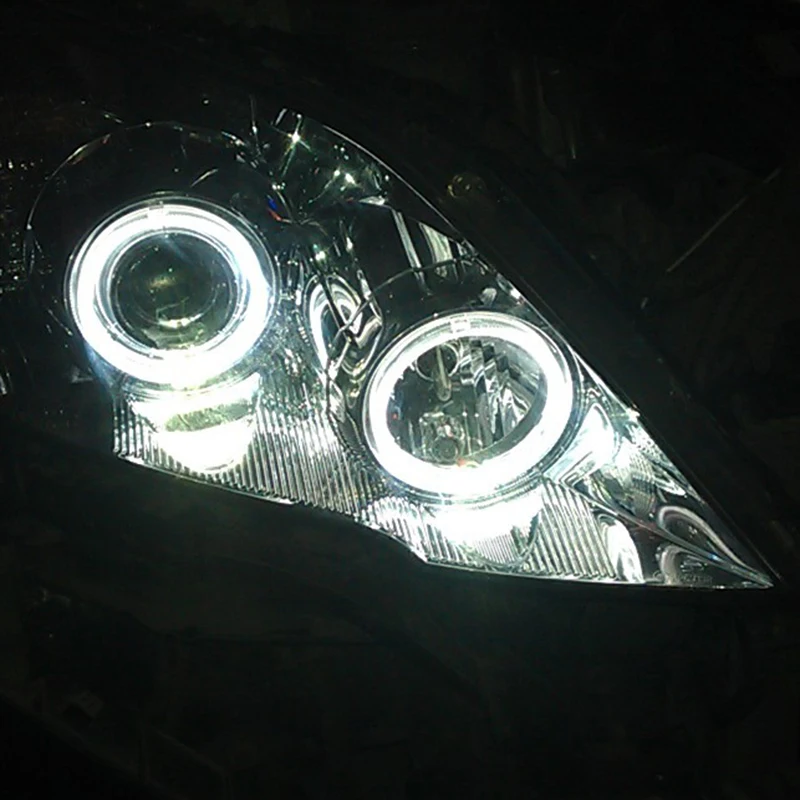 2 Pcs Car Angel Eyes  Auto Halo Rings COB 60mm 70mm 80mm 90mm100mm 110mm 120mm  Angel Eye Car Headlight Motorcycle White 12V Led