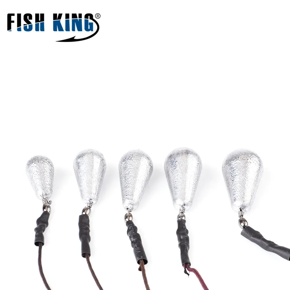 FISH KING 1PC Fishing Artificial Lure Bait Cage Feeder Carp Fishing With Sinker Swivel With Line Hooks For Fishing Tackle