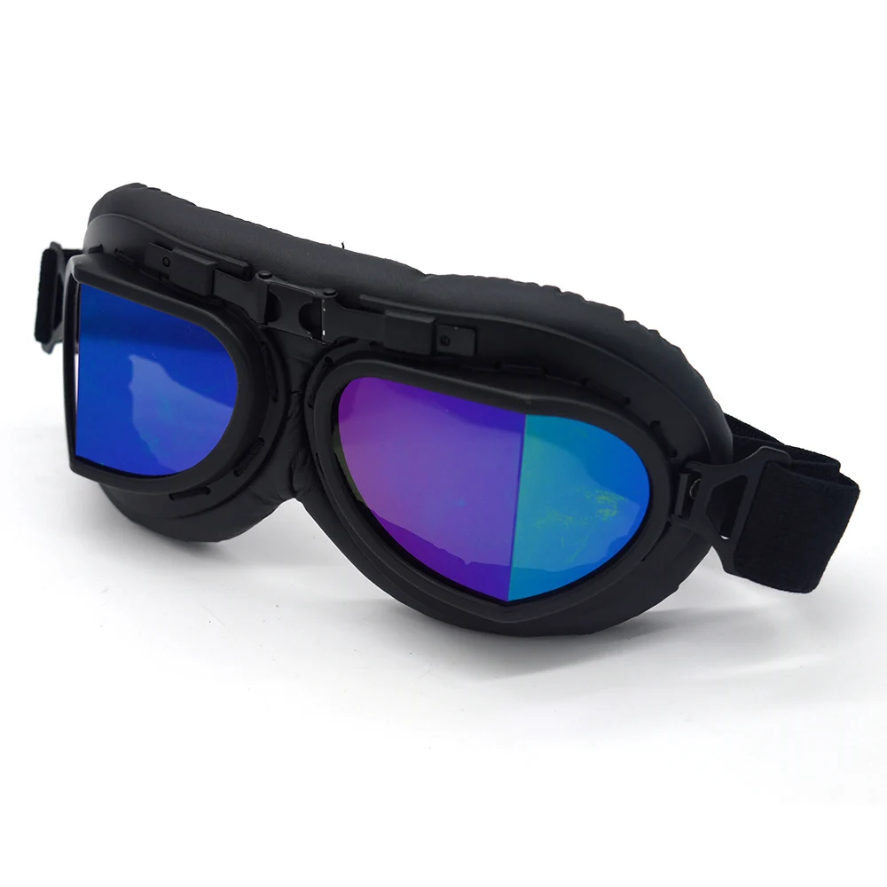 5 Màu Sắc Ống Kính Mũ Bảo Hiểm Kính Với Hút Thuốc Ống Kính Xe Máy Kính Vintage Phi Công Da Biker Cho Xe Máy Xe Đạp Kính