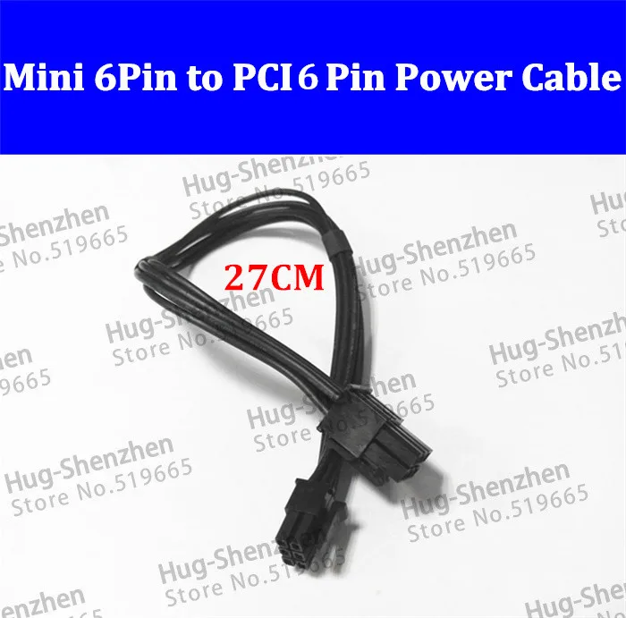 

Mac pro G5 mini 6pin to pcie 6pin 6 pin video card power cable support for GTX480 gtx680