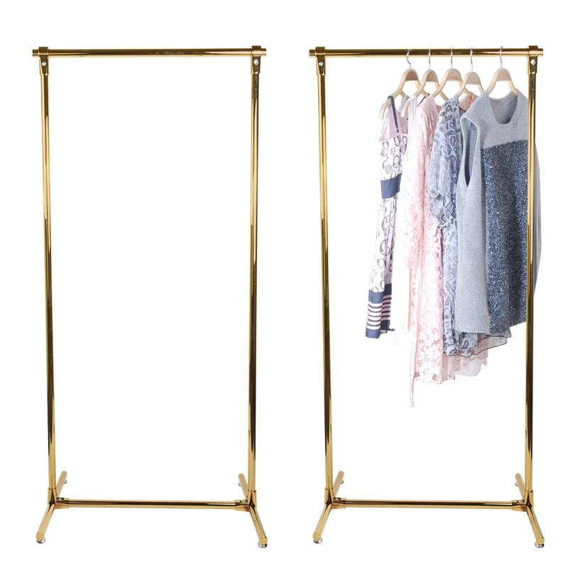 

Linliangmuyu metal stainless steel floor-to-ceiling clothing store display rack for clothes trousers clothes store accessories