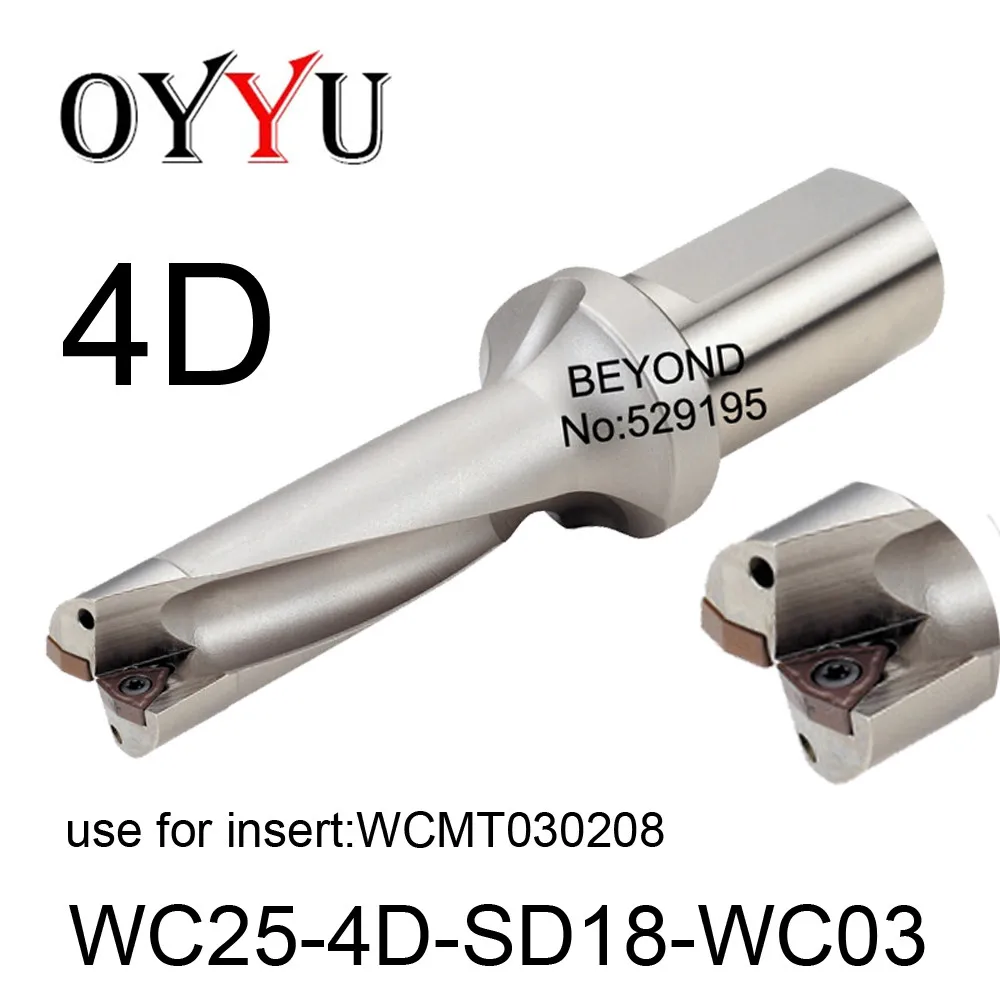 WC25-4D-SD18-WC03 WC indexable insert U drill bit 18mm U Drilling WCMT030208 Shallow Hole saw Cooling hole original factory