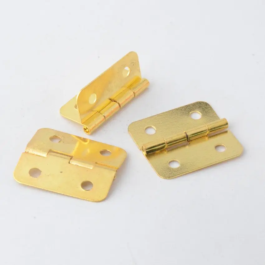 

Free Shipping 20pcs Gold Tone Hardware 4 Holes DIY Box Butt Door Hinges (Not Including Screws) 29x26mm J3017