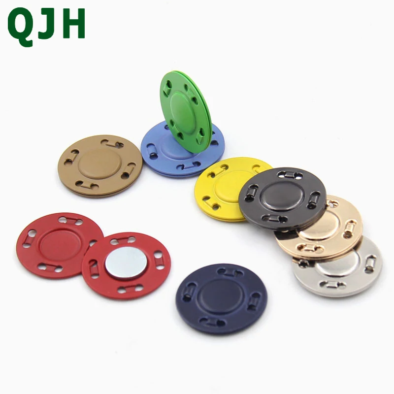 3set/bag QJH Sewing Supplies Magnet Stone Dark Buckle Automatic Magnetic Buttons DIY Bag Double Sided Magnet Button 20mm Size