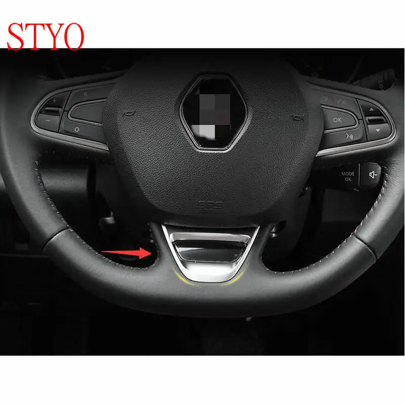 STYO for RENAULT KADJAR 2016 2017 ABS Steering Wheel Sequin Cover Trim