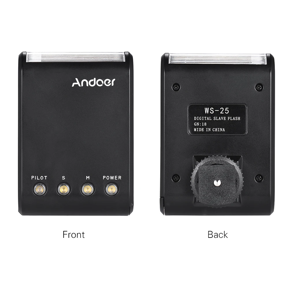 Andoer WS-25 على كاميرا فلاش Speedlite فلاش صغير مع الحذاء الساخن العالمي GN18 لكانون نيكون بنتاكس سوني كاميرا