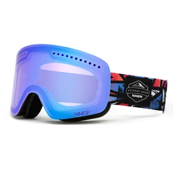 Óculos de esqui de inverno dupla uv400, máscara grande anti-neblina para homens e mulheres, óculos para ski, de neve e snowboard, multifuncional