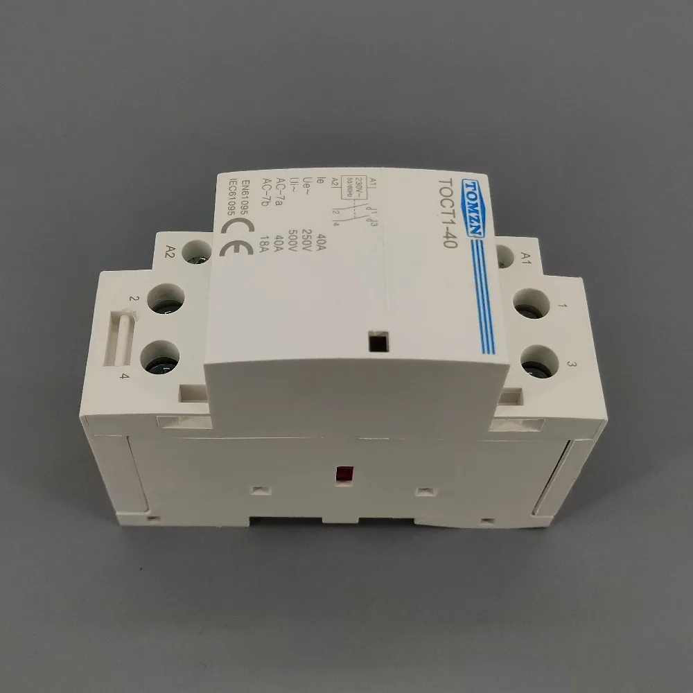 2P 40A 220V/ 230V 50/60HZ Din rail Household ac Modular contactor 2NO