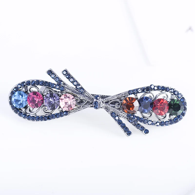 EASYA Vintage Hair Accessories Barrettes Jewelry Sparlkling Butterfly Bowknot Hairwear Hair Clip Retro Hairwear Ornaments