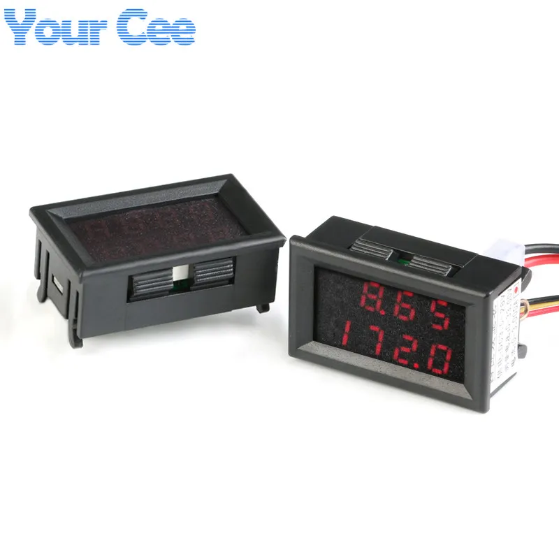 0.28 Digital 4 Bit Red+Red Dual LED Display Voltage Current Meter DC 0-33V/0-3A Voltmeter Ammeter