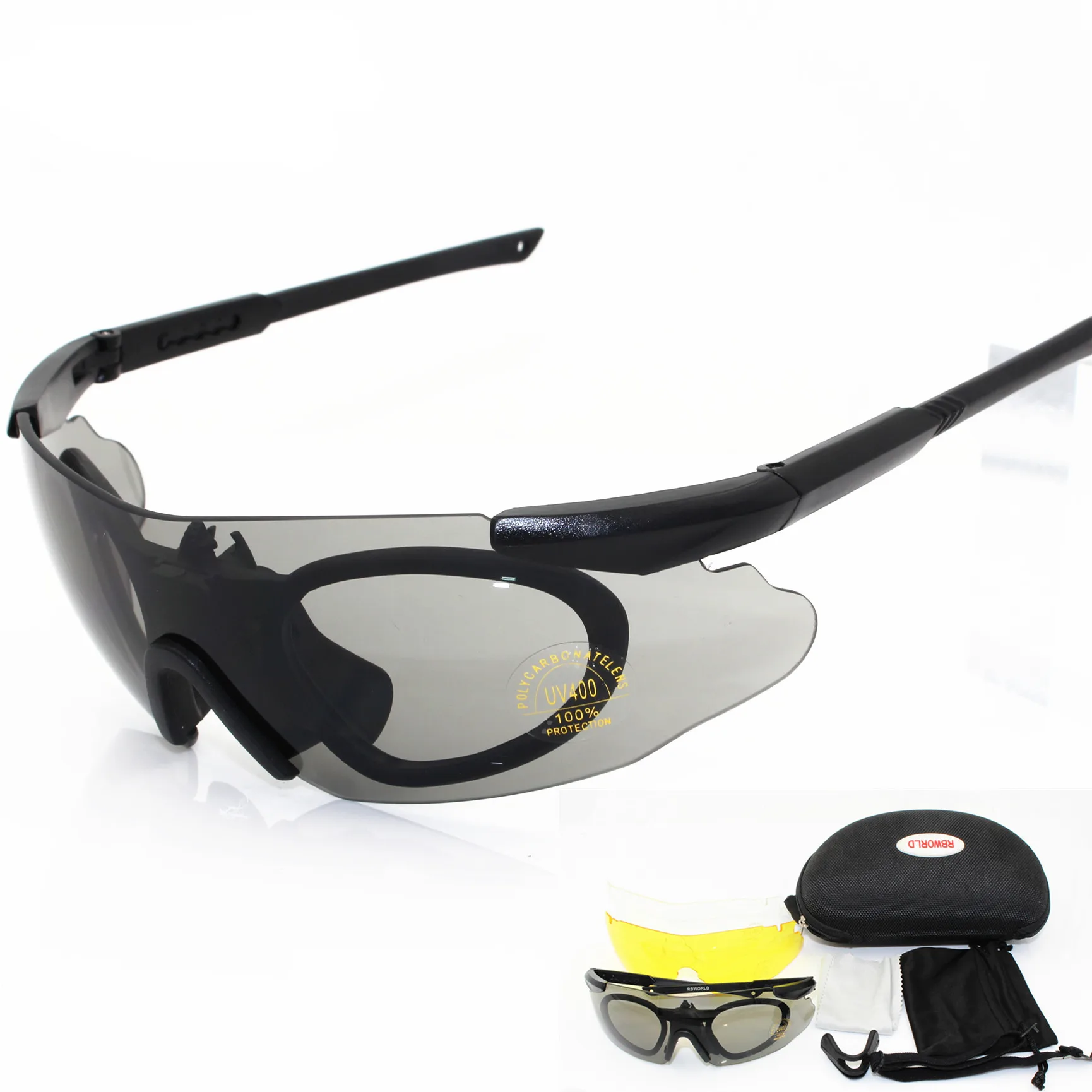 Lunettes de soleil à verres polarisés pour hommes, monture TR90, sécurité, tactique, militaire, pour chasse et Combat en plein air, glace, 2019