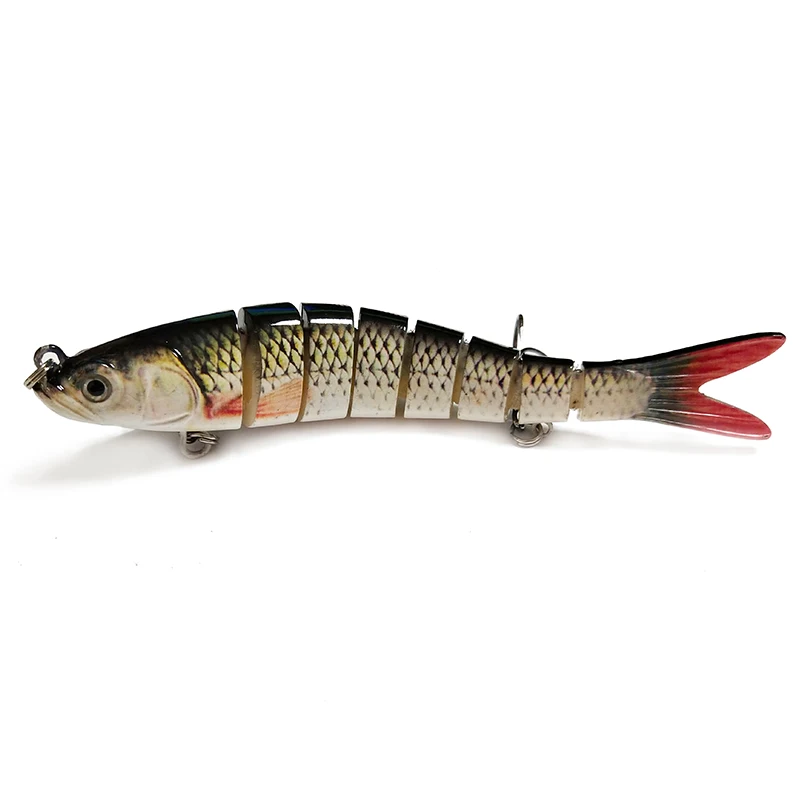 

Hard Fishing Lure 14CM 25g Multi Jointed 3D Eyes Lure 8-Segment Hard Lure Crankbait With 2 Hook Fishing Baits