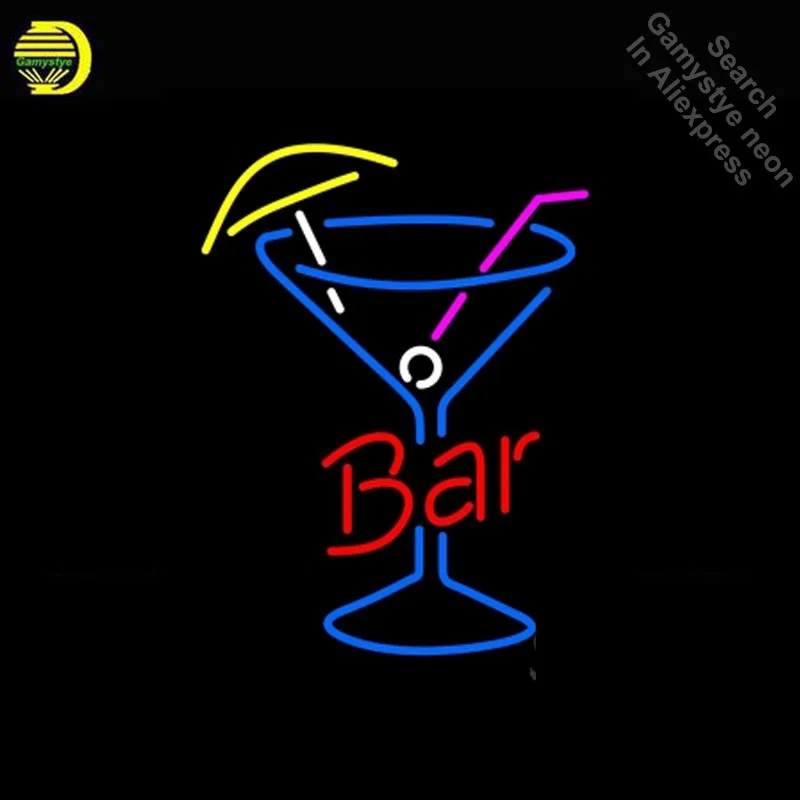 

Neon Sign for Bar In Between Martini Neon Bulb sign handcraft Real Glass tubes Decorate windows neon sign maker Dropshipping