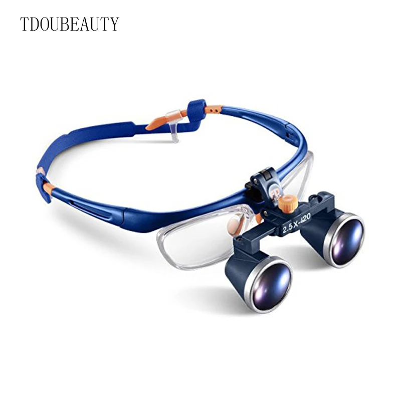 TDOUBEAUTY  2.5X420mm Binocular Galileo Frame Loupe Magnifier Glasses FD-503G-1 Approval Free Shipping