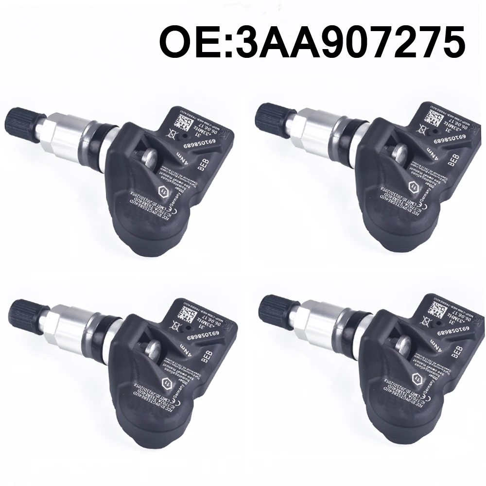 4PCS Sensor TPMS For vw Tiguan Passat B7 Passat CC 3AA907275