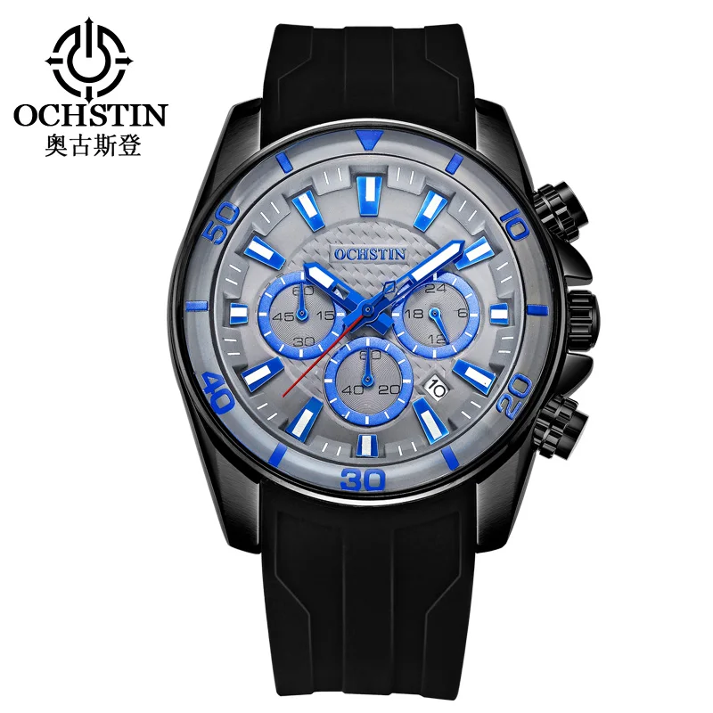 2017 OCHSTIN Kasual Olahraga Jam Tangan Pria Atas Merek Mewah pria Quartz Silicone Army Militer Wrist Watch pria Jam relogio