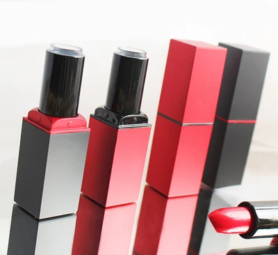 Empty Square Lipstick Tube Red/Black Color, Empty Red Lipstick Case,DIY Black Lipstick Container 200Pcs/Lot