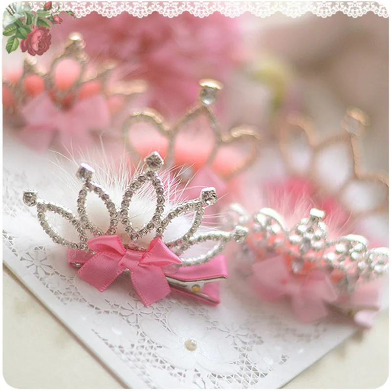 Chiffon Boutique Princess crown Headbands girls Pretty Tiara hair clips Queen Beige Kids Hairpins hair band Headwear