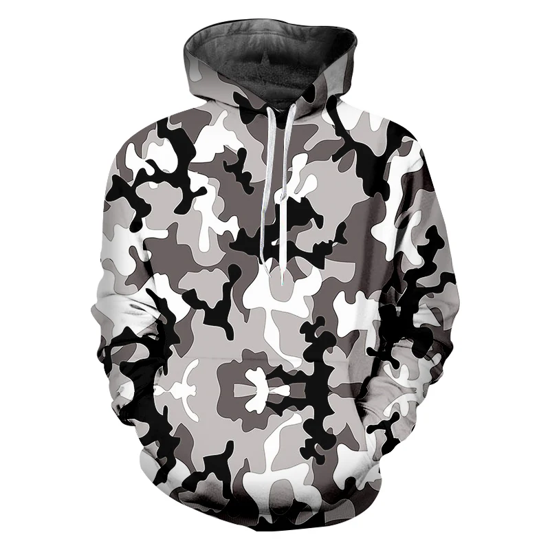 

UJWI Hoody Hombre hoodie oversize Loose Black and white 3D Hoodies Printing Jungle camouflage 6XL Costuming Homme Autumn Hoodie