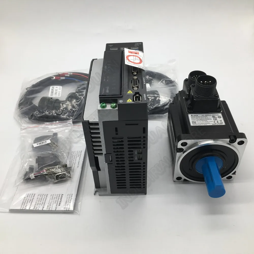 Delta A2 1000W 220V 1PH/3PH 1KW 100MM 3000-5000rpm 3.18NM 7.3A 22mm Shaft ASD-A2-1021-L ECMA-C11010RS AC servo motor drive kits