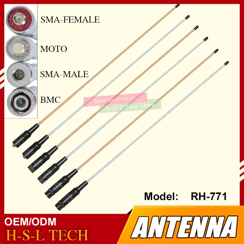 Loading Strong Signal SMA/BNC 144/430MHz Dual Band Walkie Talkie Antenna High Gain Portable Dual Band Radio Antenna For Baofeng