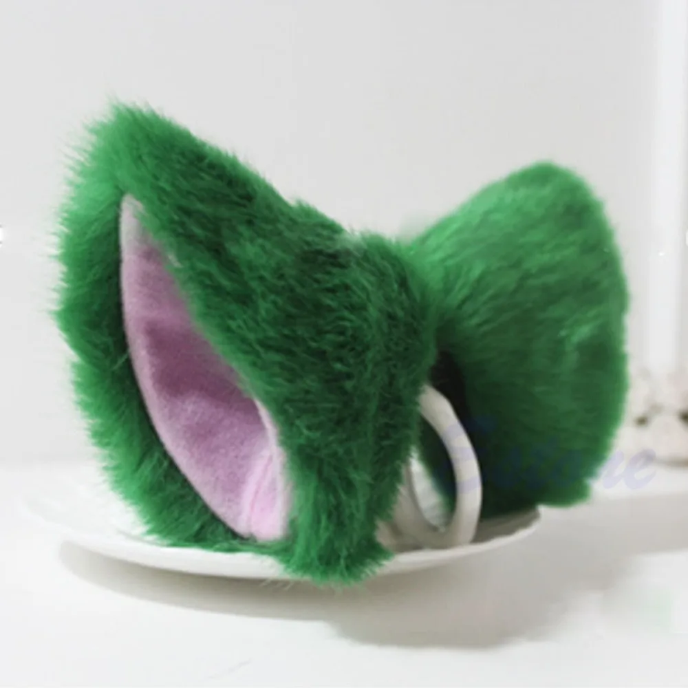 Orecchiette Party\'s Cat Fox Long Fur Ears Anime Neko Costume Hair Clip Cosplay