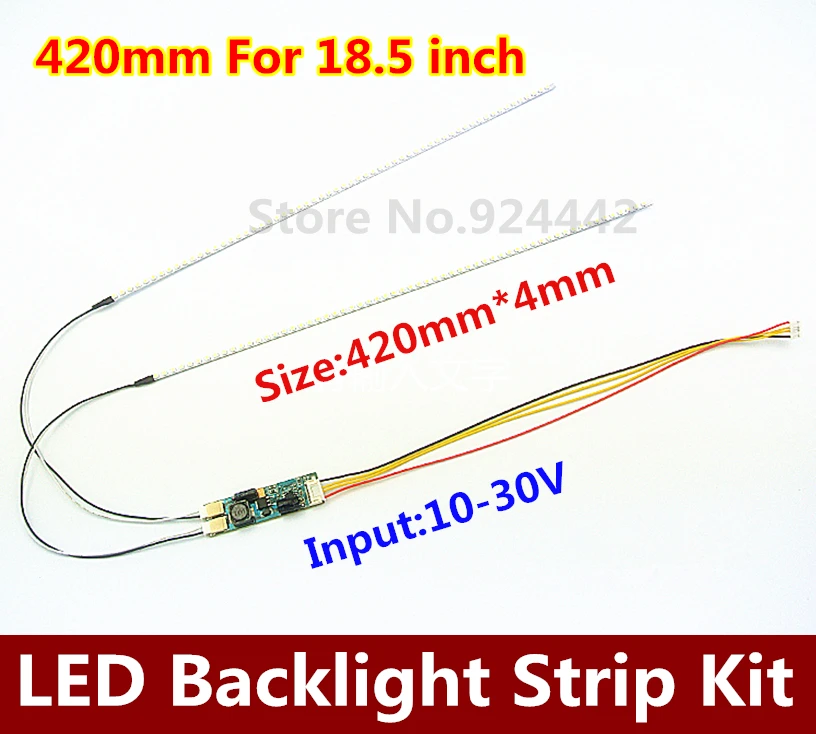 

420mm LED Backlight Strip Kit Adjustable brightness Update Your 19" wide 19 inch CCFL LCD Screen to LED