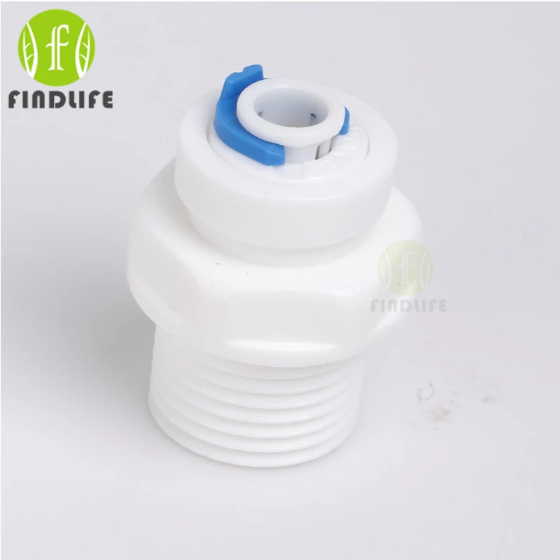 Lọc nước Phần 5 cái 1/4 "OD Hose Ống Qucik Kết Nối 1/2" NPT BSP Nam Straight fit máy lọc nước ro hệ thống 1048