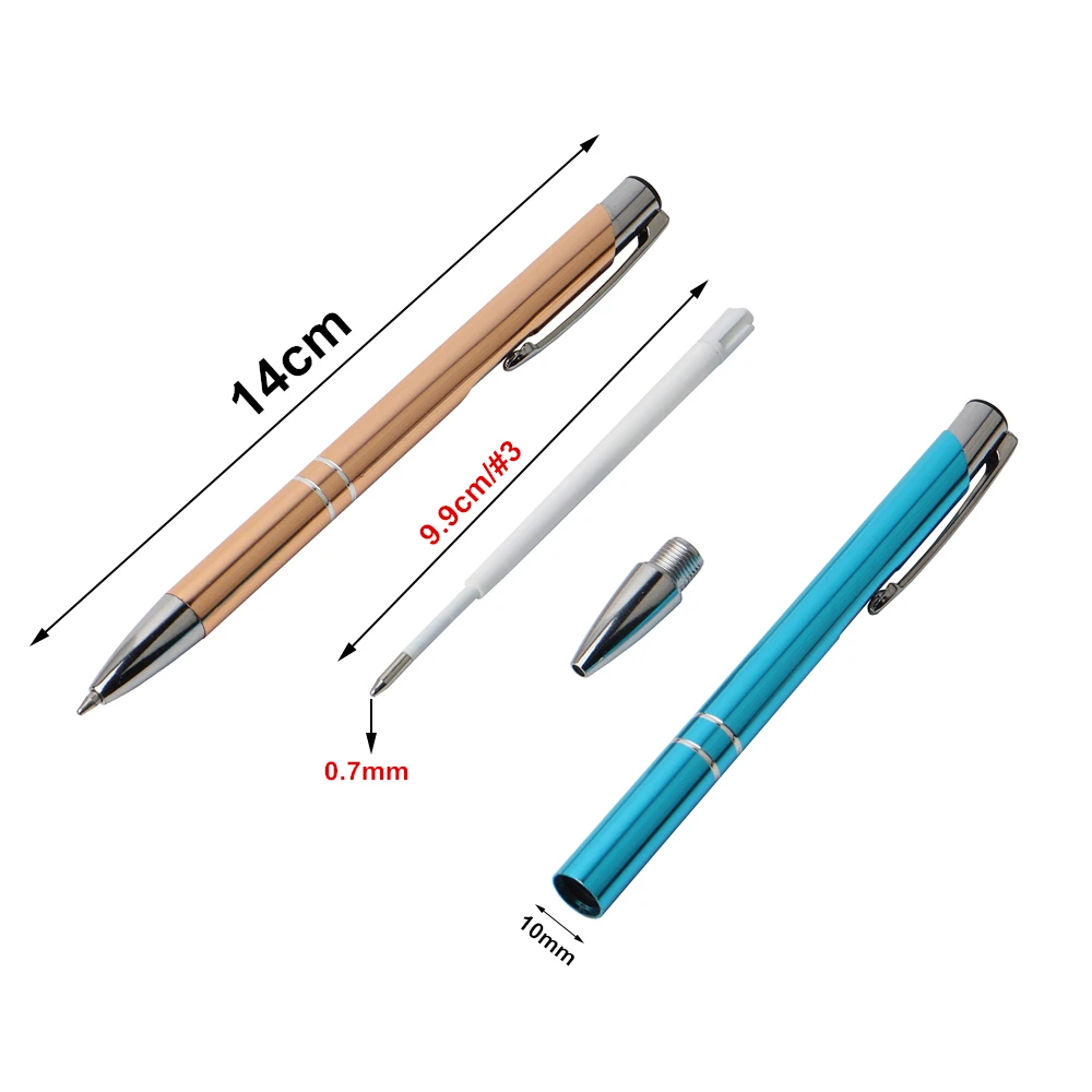 2PCS Ballpoint Pen Style Press Metal Material Ball Pens For School Office G2 Refill Black Blue Ink Writing 0.7mm Luxury Gift Pen