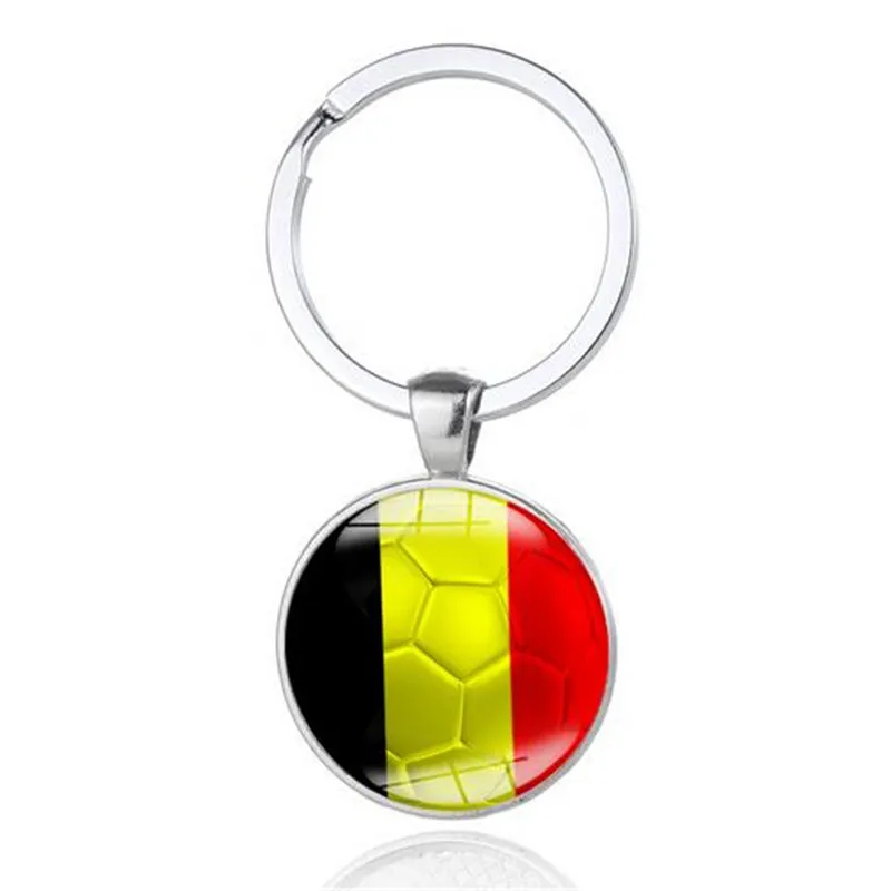 10 x New 2018  Football Car Keychain Keyring For Israel Belgium aland bosnia Portugal Ecuador South Korea Ghana Flag