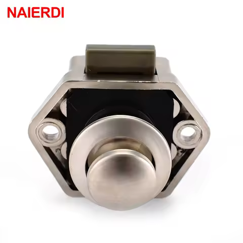 NAIERDI 20mm Camper Car Push Lock Diameter RV Caravan Boat Motor Home Cabinet Drawer Latch Button Locks For Furniture Hardware