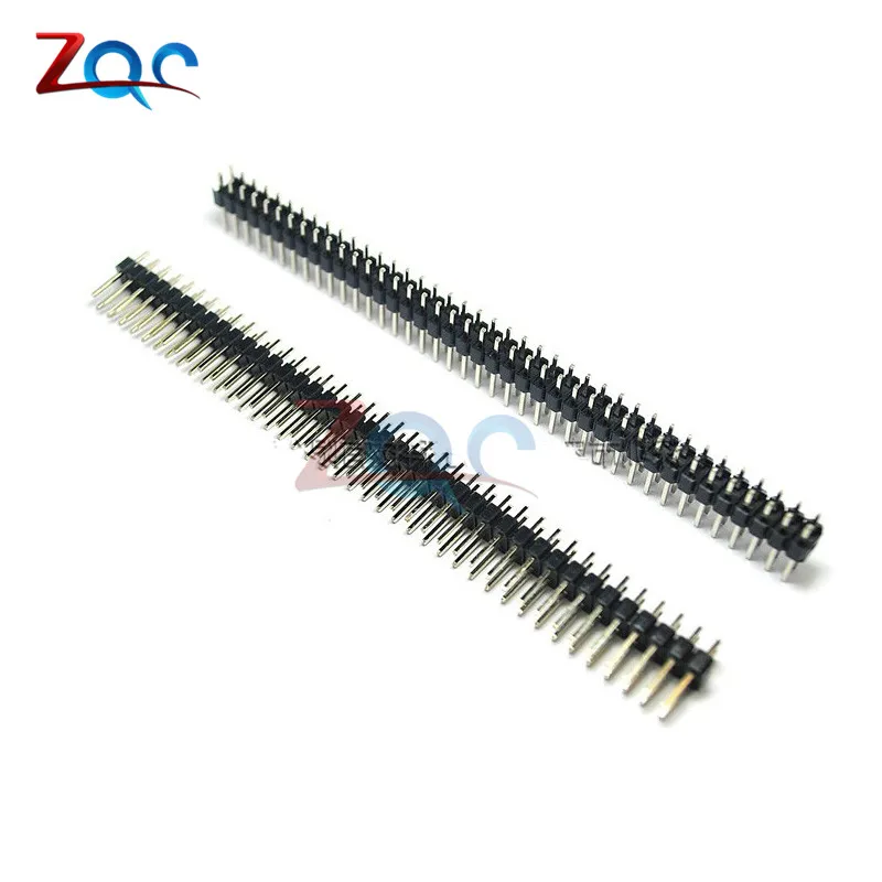 10PCS 40Pin 2.54mm Double Row Straight Male Pin Header Strip PBC Connector