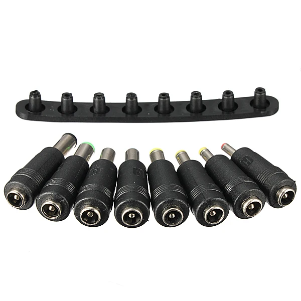 Adaptador de enchufe Universal de 8 CC, Conector de 5,5x2,1mm a 8 para cable de ordenador portátil