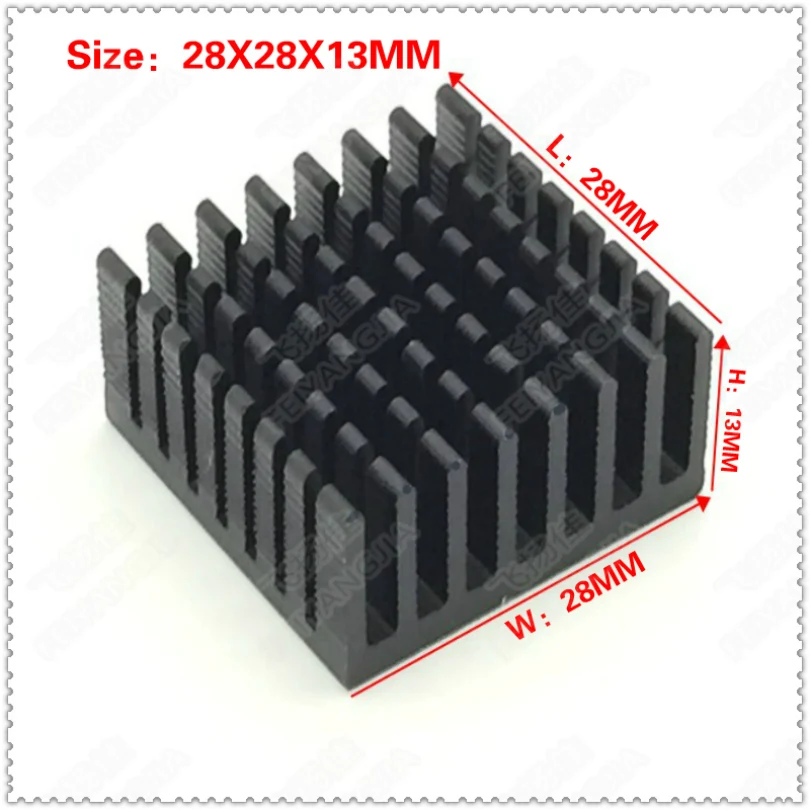 

(Free shipping) 20pcs 28*28*13 mm Heatsink Cooling Fin Aluminum Heat Sink Radiator Cooler for LED, Power IC Transistor, PCB