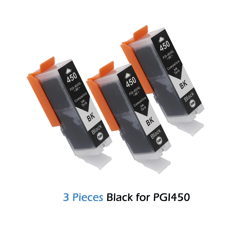 3pcs PGI450 Ink Cartridges for Canon PGI-450 Compatible pgi 450 for canon PIXMA IP7240 MX924 MG5440/MG5540/MG6440 Printer