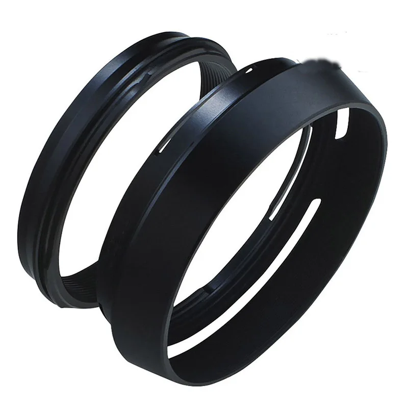 FoletoโลหะS Hadeเลนส์ฮู้ด+ 49มิลลิเมตรแหวนอะแดปเตอร์สำหรับFujifilm X100F X70 X100T X100S LH-X100กลับเงินLA-49 X100