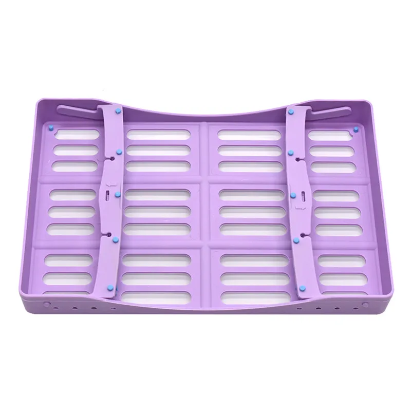 

Dental Plastic Sterilization Rack Surgical Sterilization Box Instrument Placement Disinfection Box Cassette Burs Disinfection