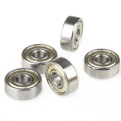 4pcs 606zz 6x17x6mm Roller Wheel Bearing Deep Groove Ball Bearing Flanged Pulley Wheel
