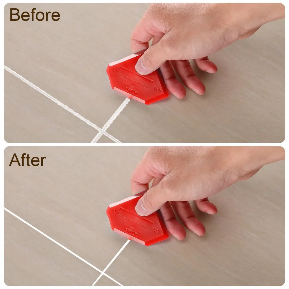 Outil de finition professionnel en silicone de couleur rouge, 4 pièces donnent à tout le silicone une finition parfaite emballé par l'essuyage de sac OPP