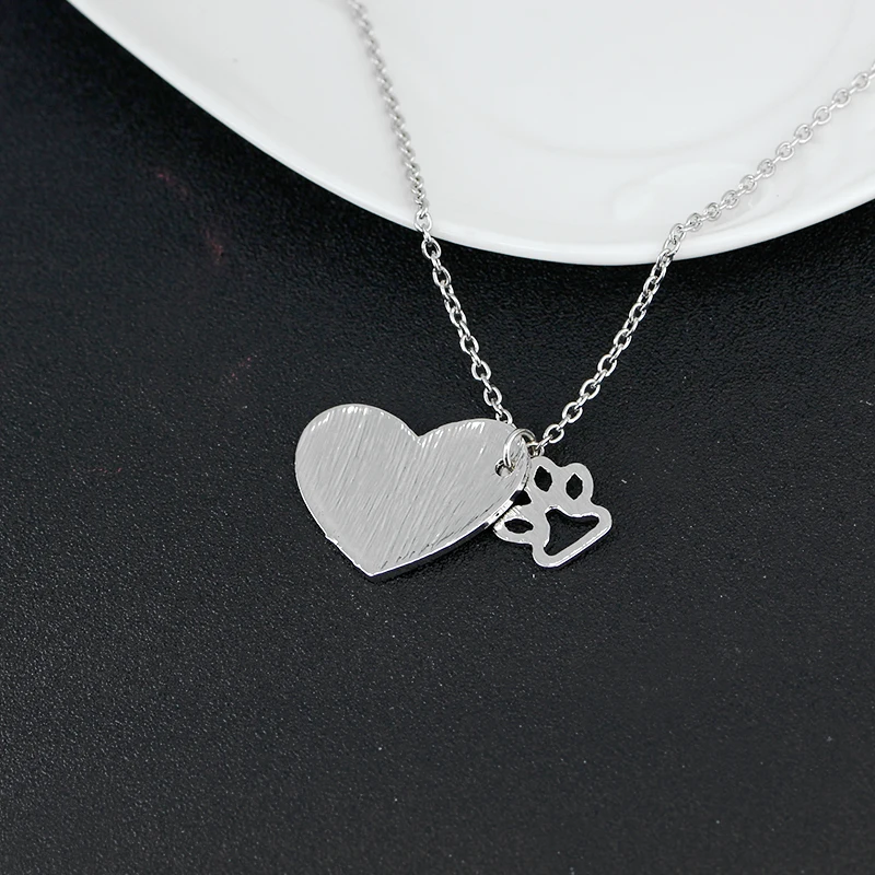 If Love Could Have Saved You Would Have Lived Forever New Fine Silver Dog Paw Heart Pendant Necklace Pet Animal Foot