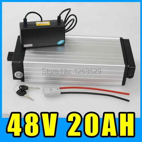 

48v 20ah battery electric bike lithium battery 1000W Pack , ebike electric scooter rear rack Aluminum alloy