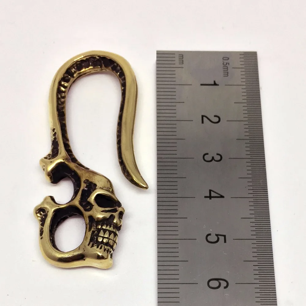 Punk Solid Brass Skull  Pants Wallet Chain Trucker Pants Chain DIY Solid Brass Metal Wallet Belt Chain  Keychain Accessories