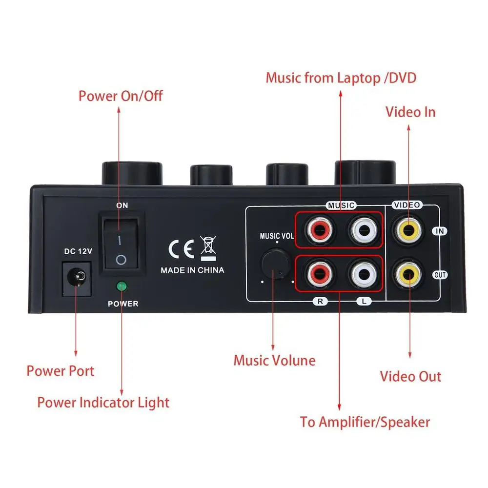Karaoke Sound Mixer Professionelle Audio System Tragbare Mini Digital Audio Sound Karaoke Maschine Echo Mixer System