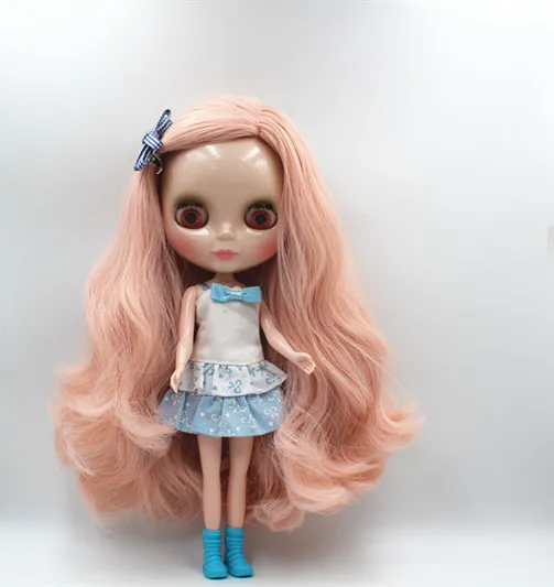 

Кукла Blygirl Blyth, розовые волнистые локоны, № 125, 5, 7 суставов, нормальный цвет кожи